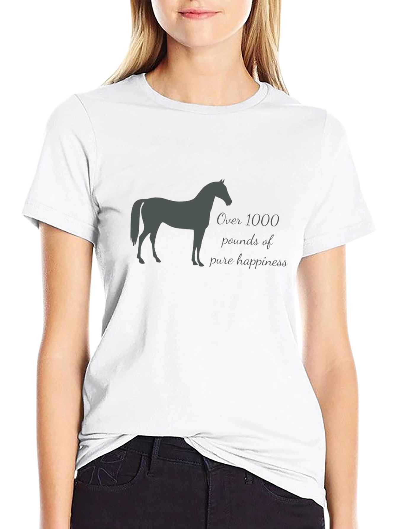 Horse Lover T-Shirt: Over 1000 Pounds of Happiness