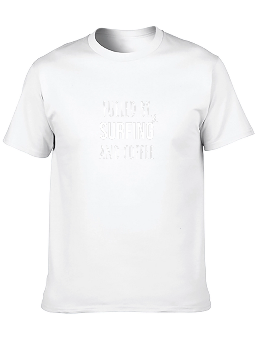 Fueled by Surfing and Coffee Black T-Shirt