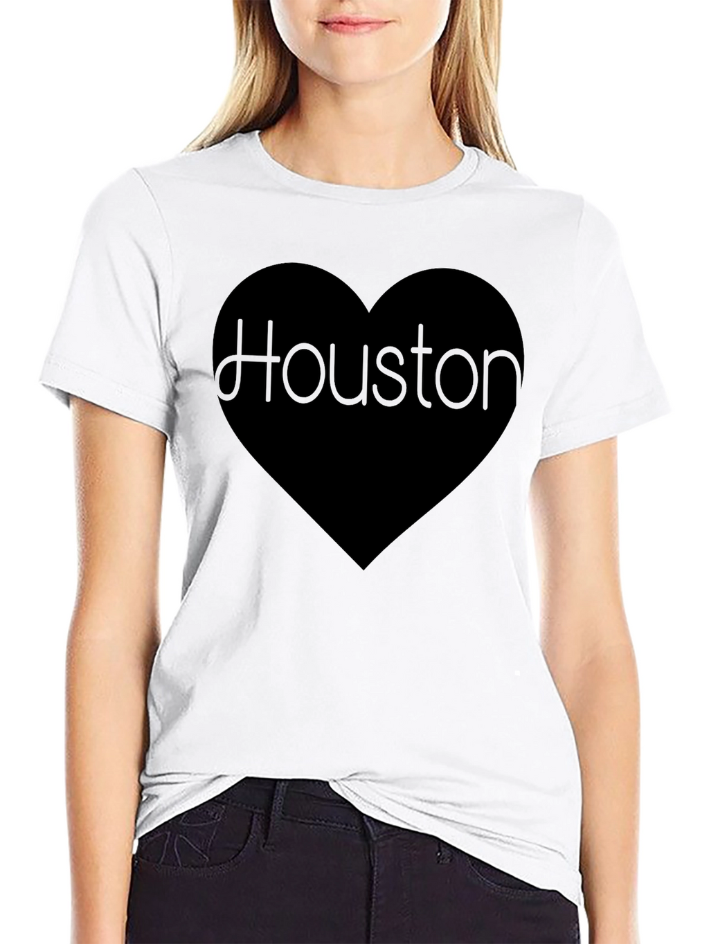 Houston Love Graphic Black T-Shirt