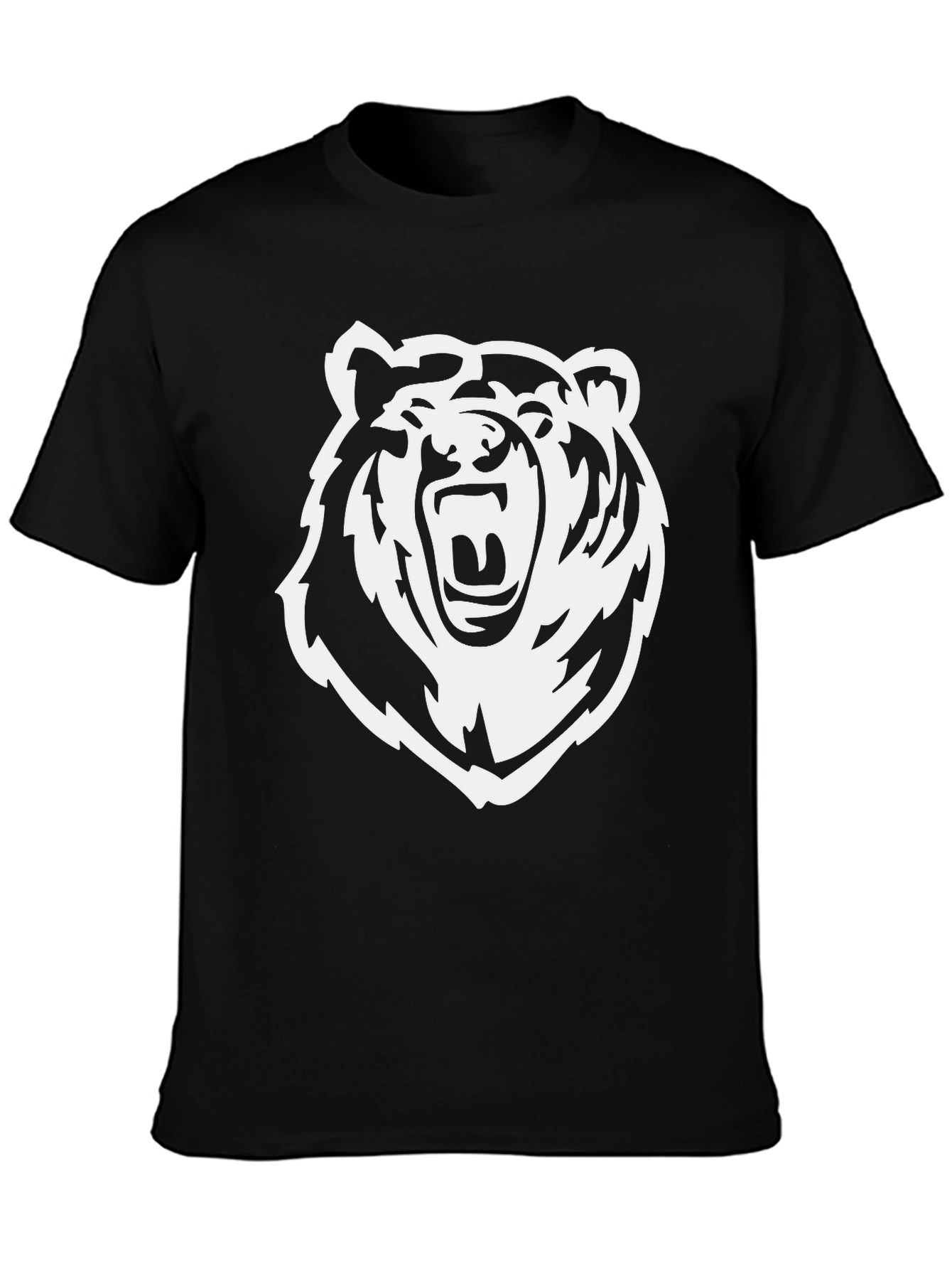Roaring Bear Graphic Tee - Bold Black T-Shirt