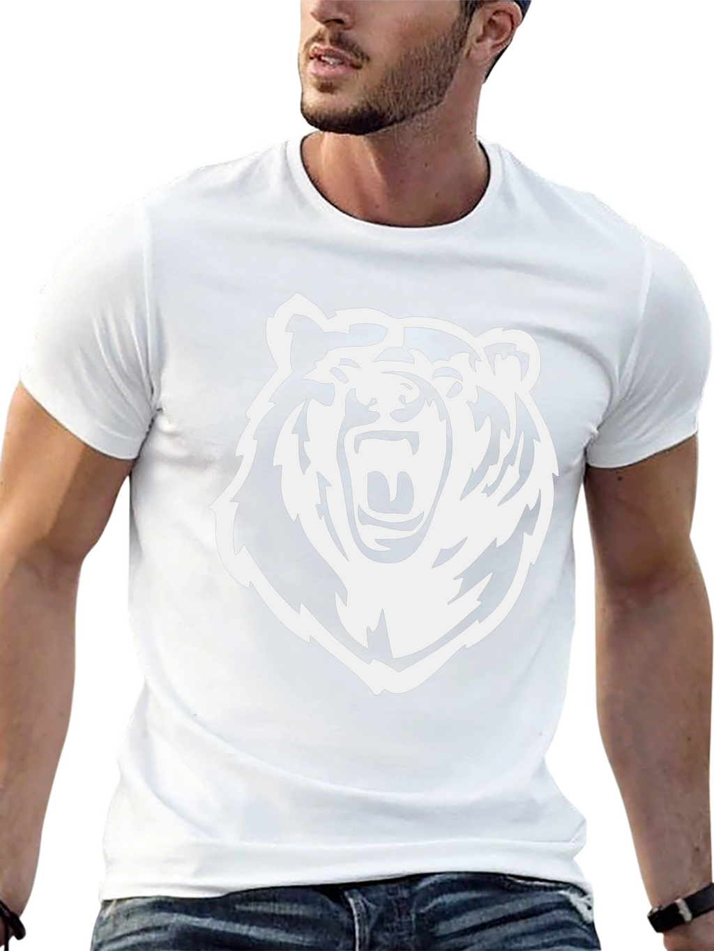 Roaring Bear Graphic Tee - Bold Black T-Shirt