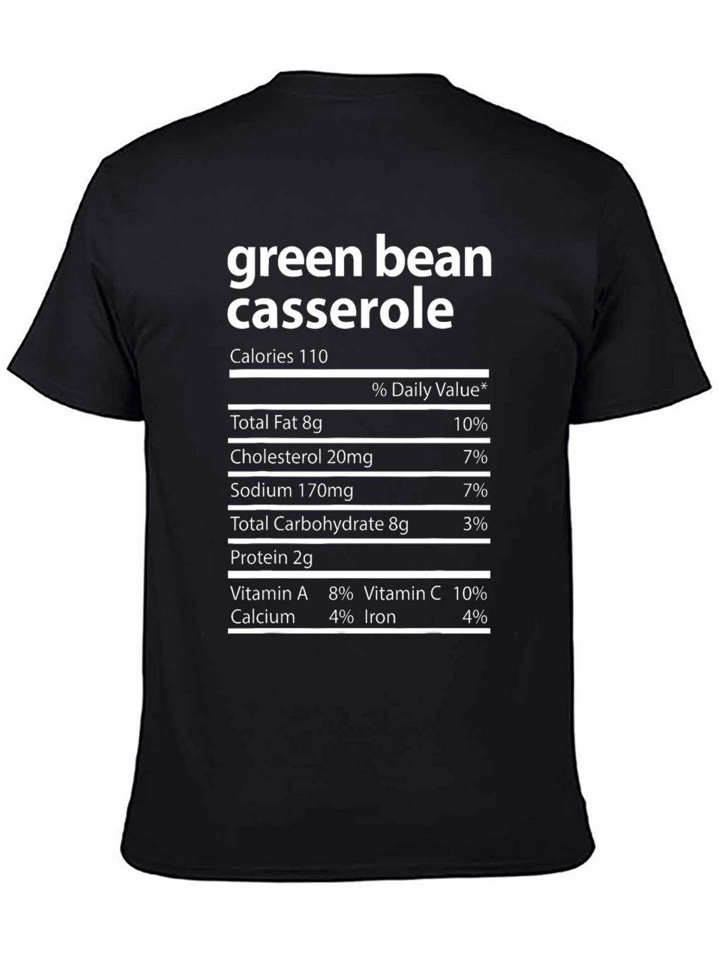 Green Bean Casserole Nutrition Facts T-Shirt