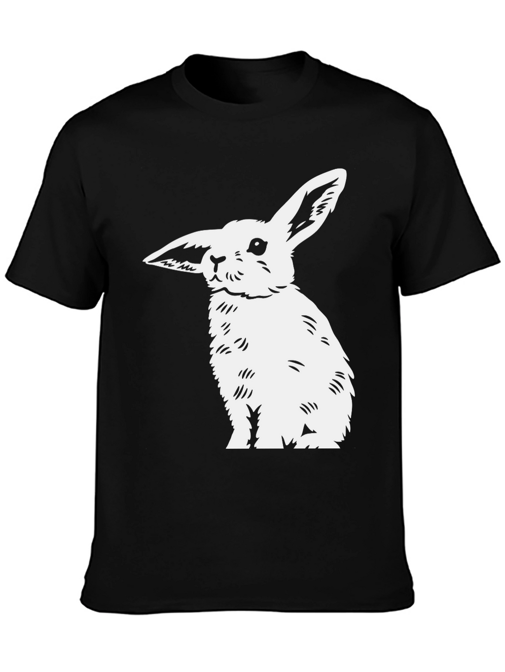 Black Rabbit Graphic Tee - Mens Casual Top