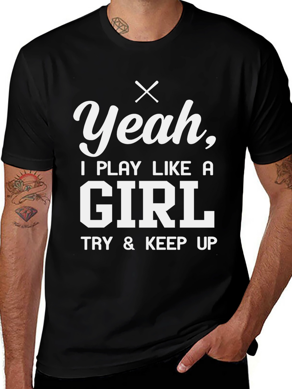 Play Like a Girl T-Shirt - Funny Graphic Tee