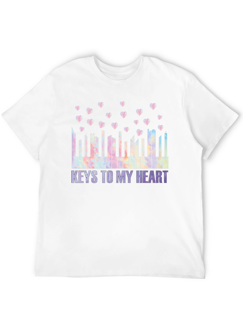 Keys To My Heart Tie-Dye Piano T-Shirt