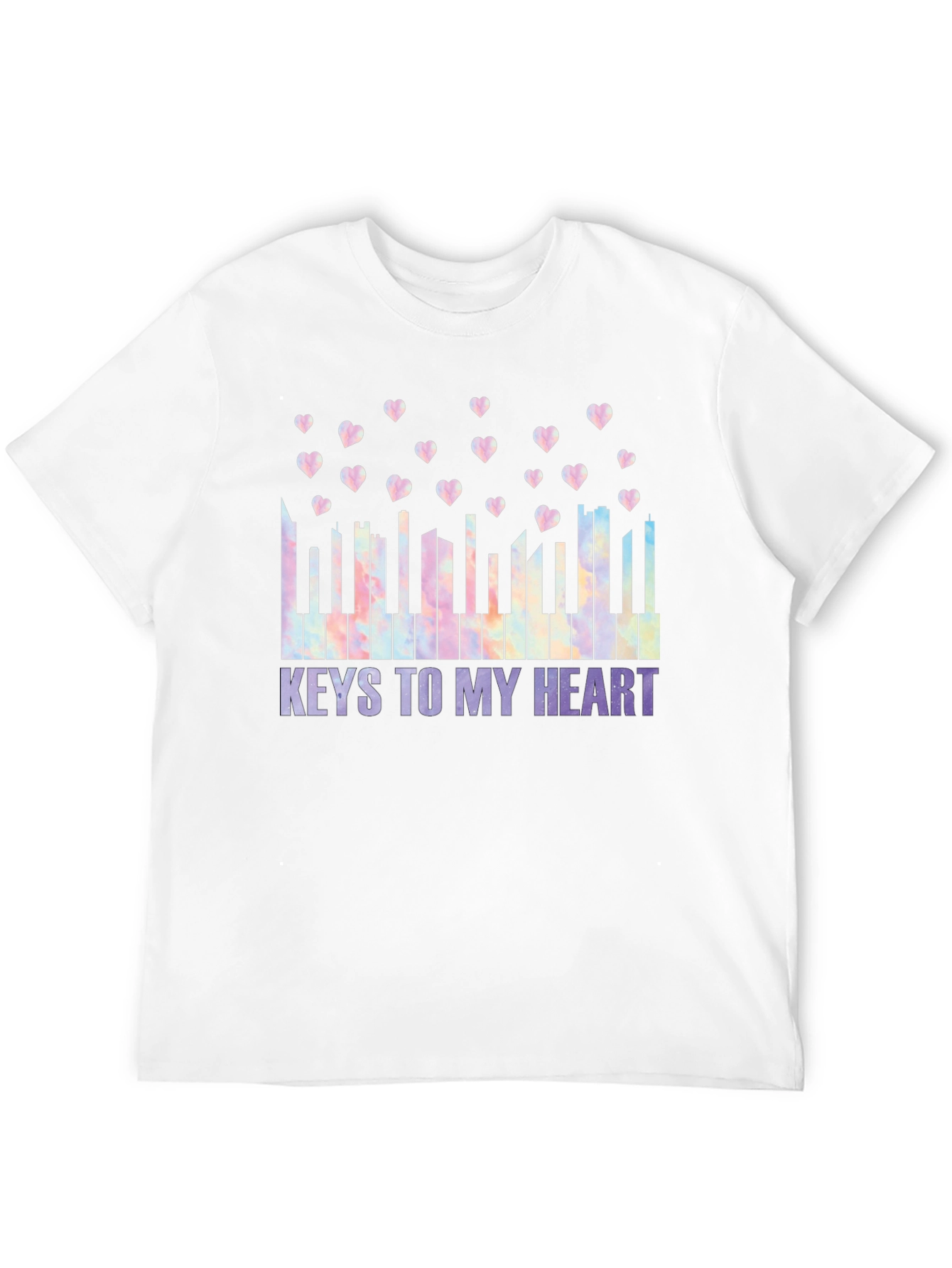Keys To My Heart Tie-Dye Piano T-Shirt