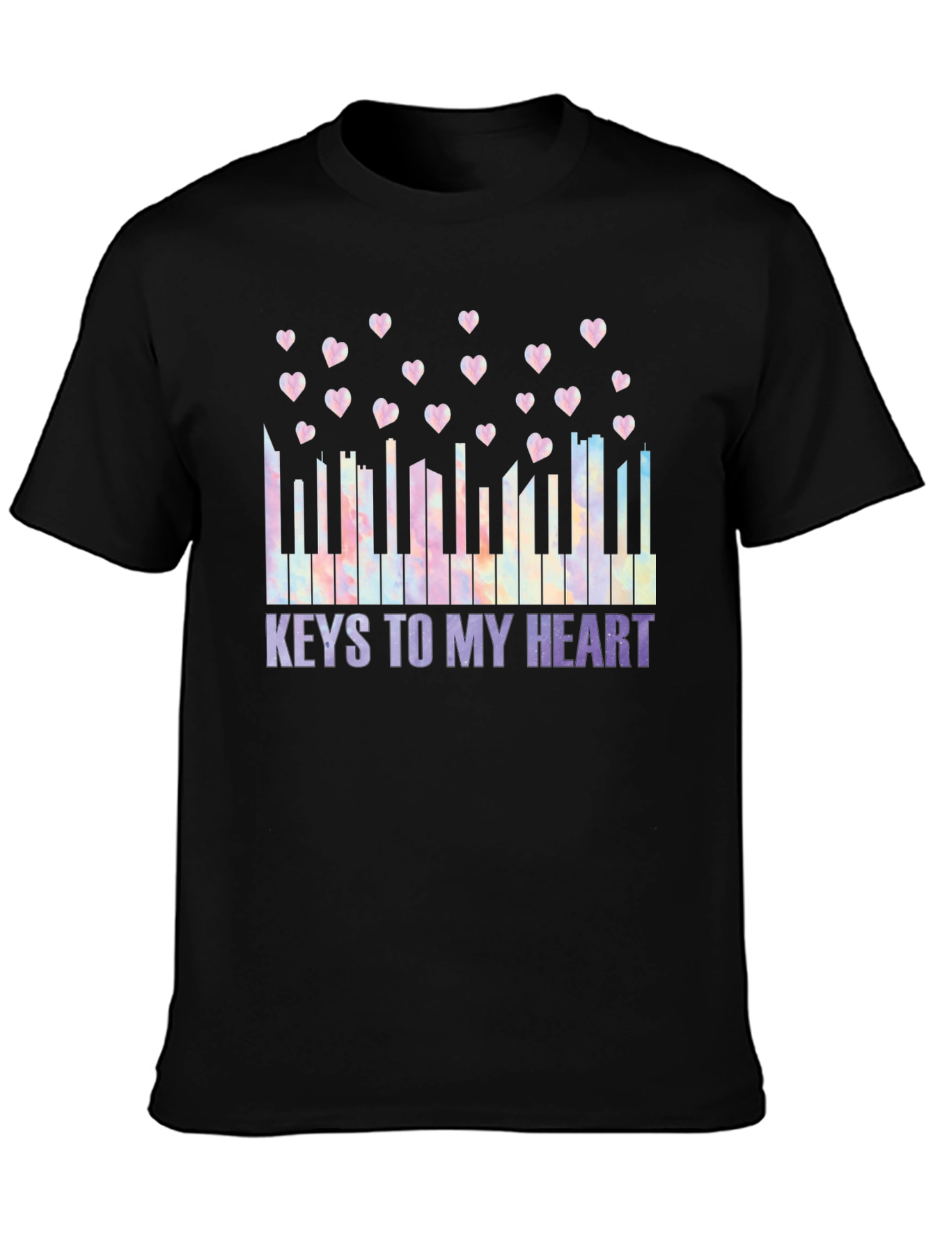 Keys To My Heart Tie-Dye Piano T-Shirt