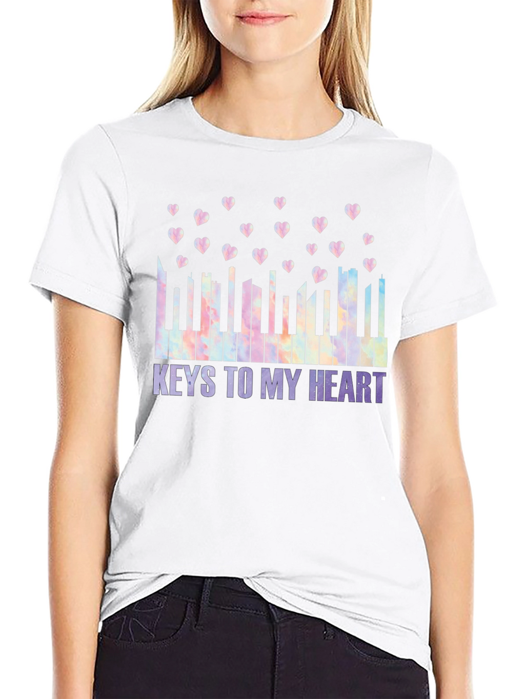 Keys To My Heart Tie-Dye Piano T-Shirt