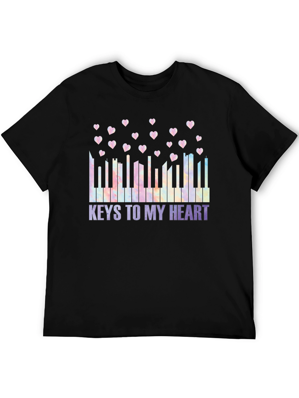 Keys To My Heart Tie-Dye Piano T-Shirt