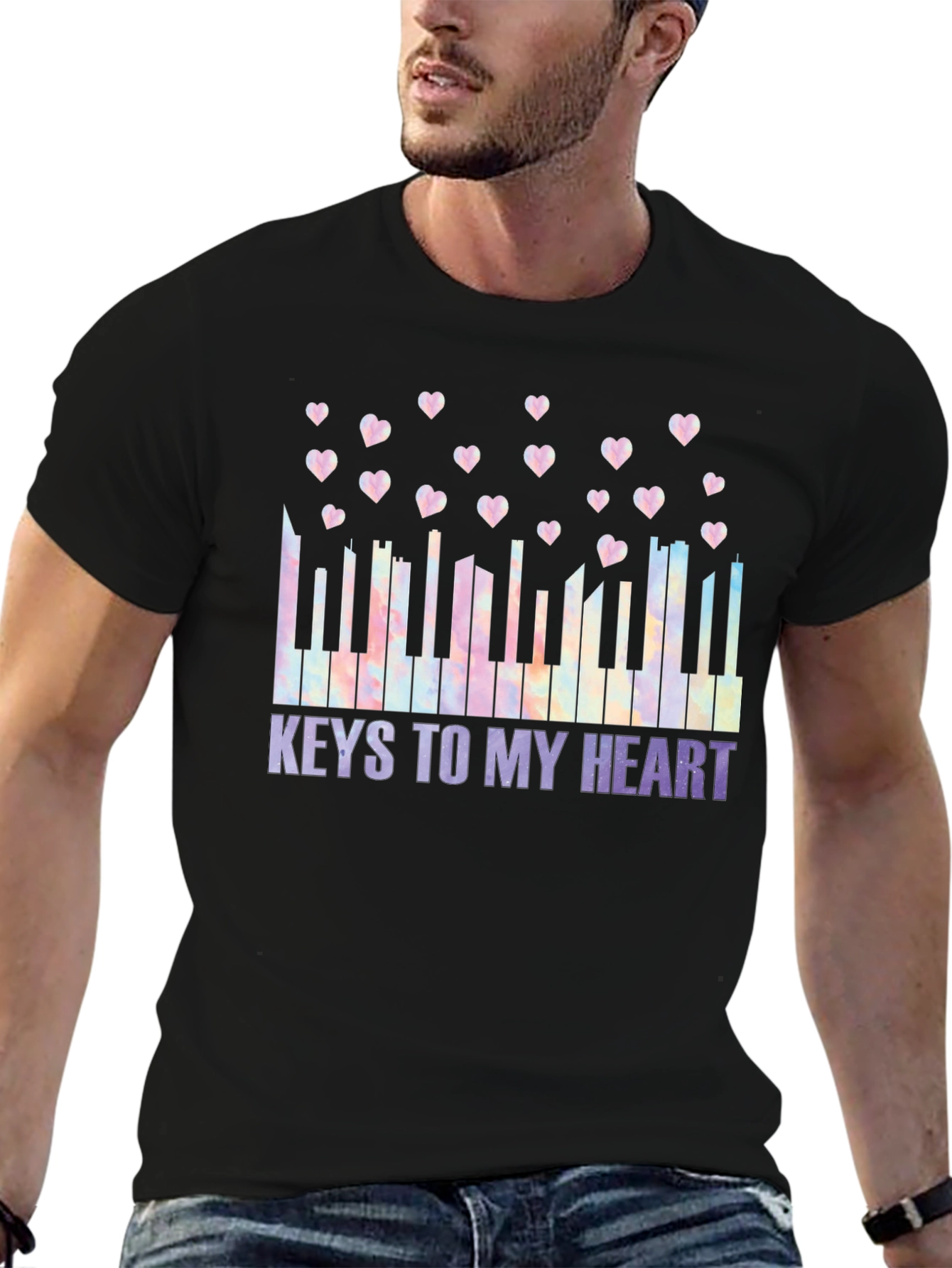Keys To My Heart Tie-Dye Piano T-Shirt