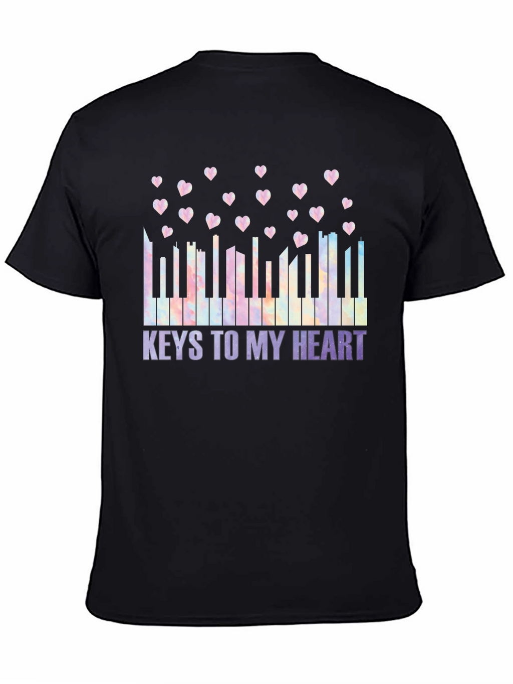 Keys To My Heart Tie-Dye Piano T-Shirt