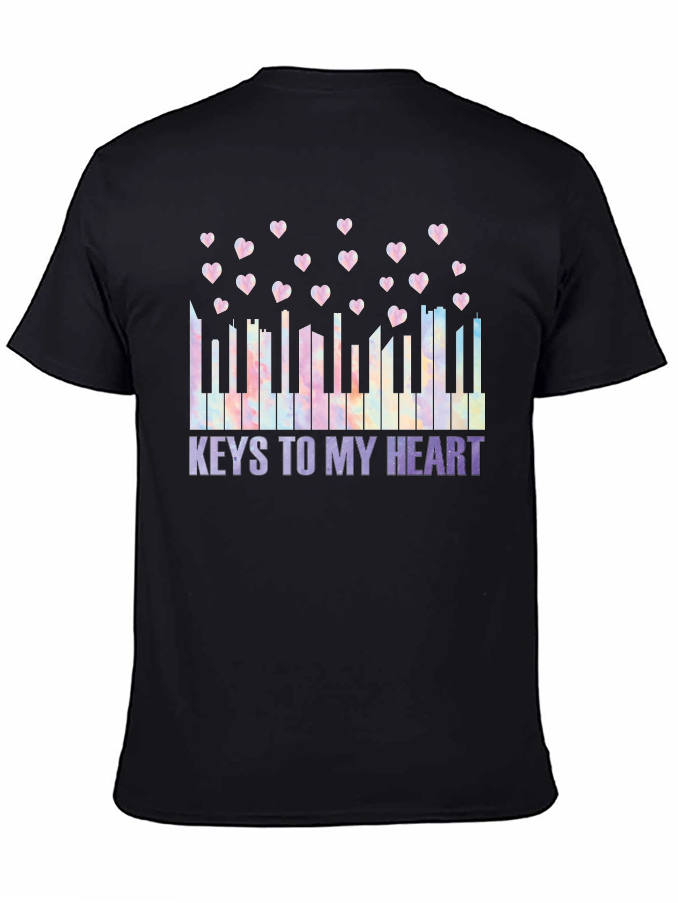 Keys To My Heart Tie-Dye Piano T-Shirt