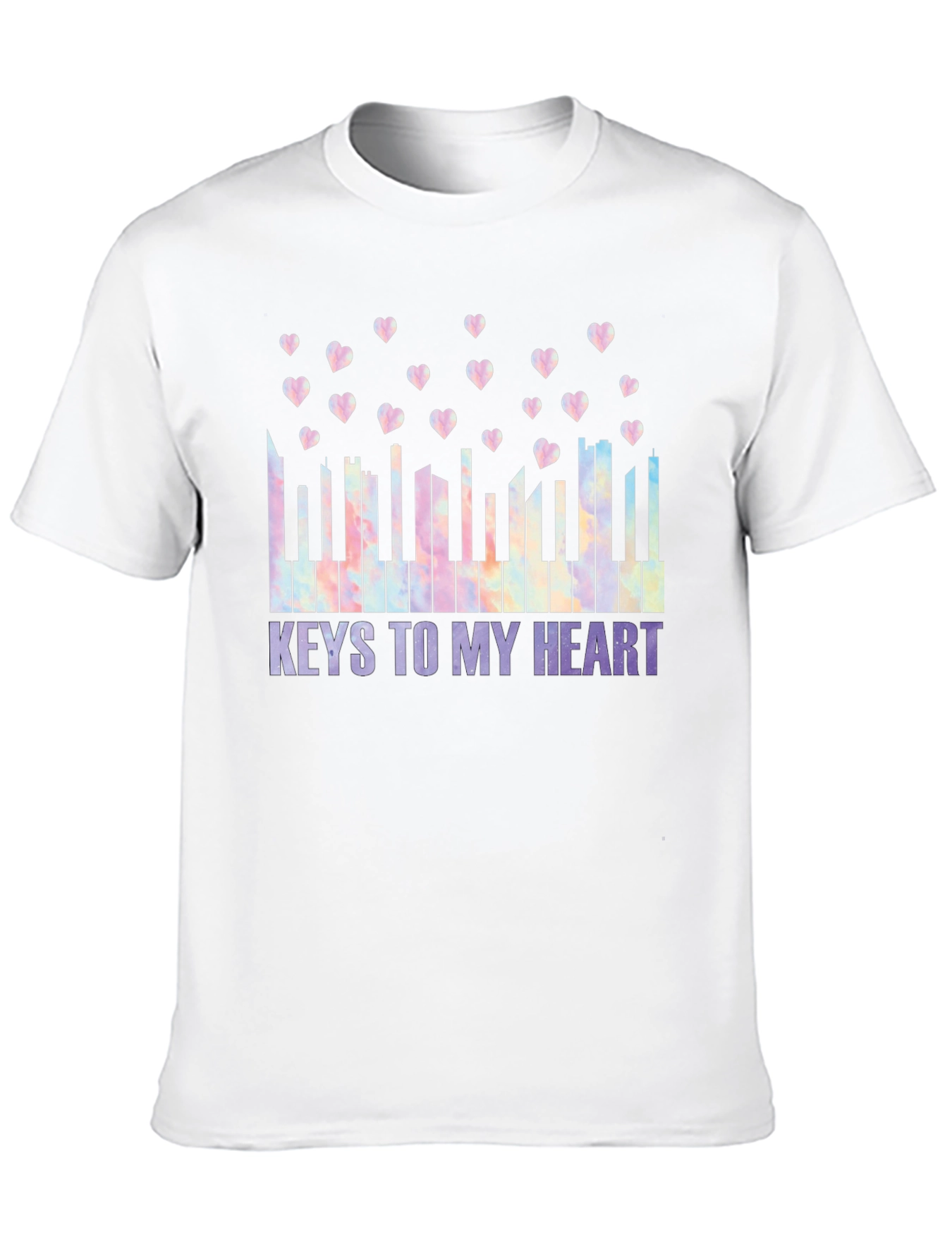 Keys To My Heart Tie-Dye Piano T-Shirt