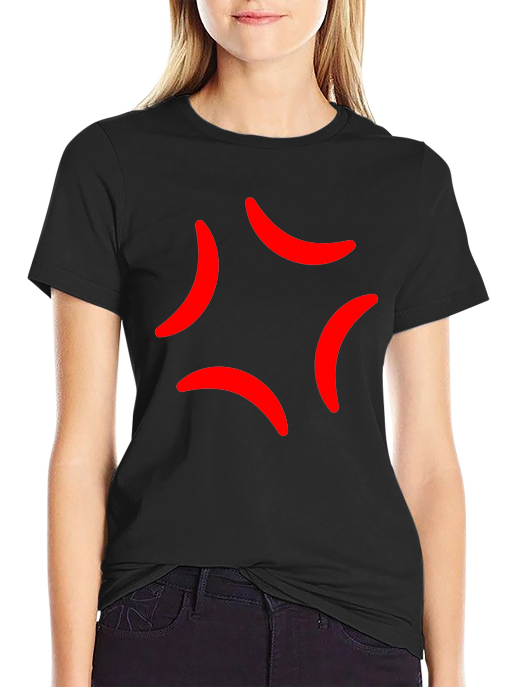 Anger Mark Emoji Black T-Shirt