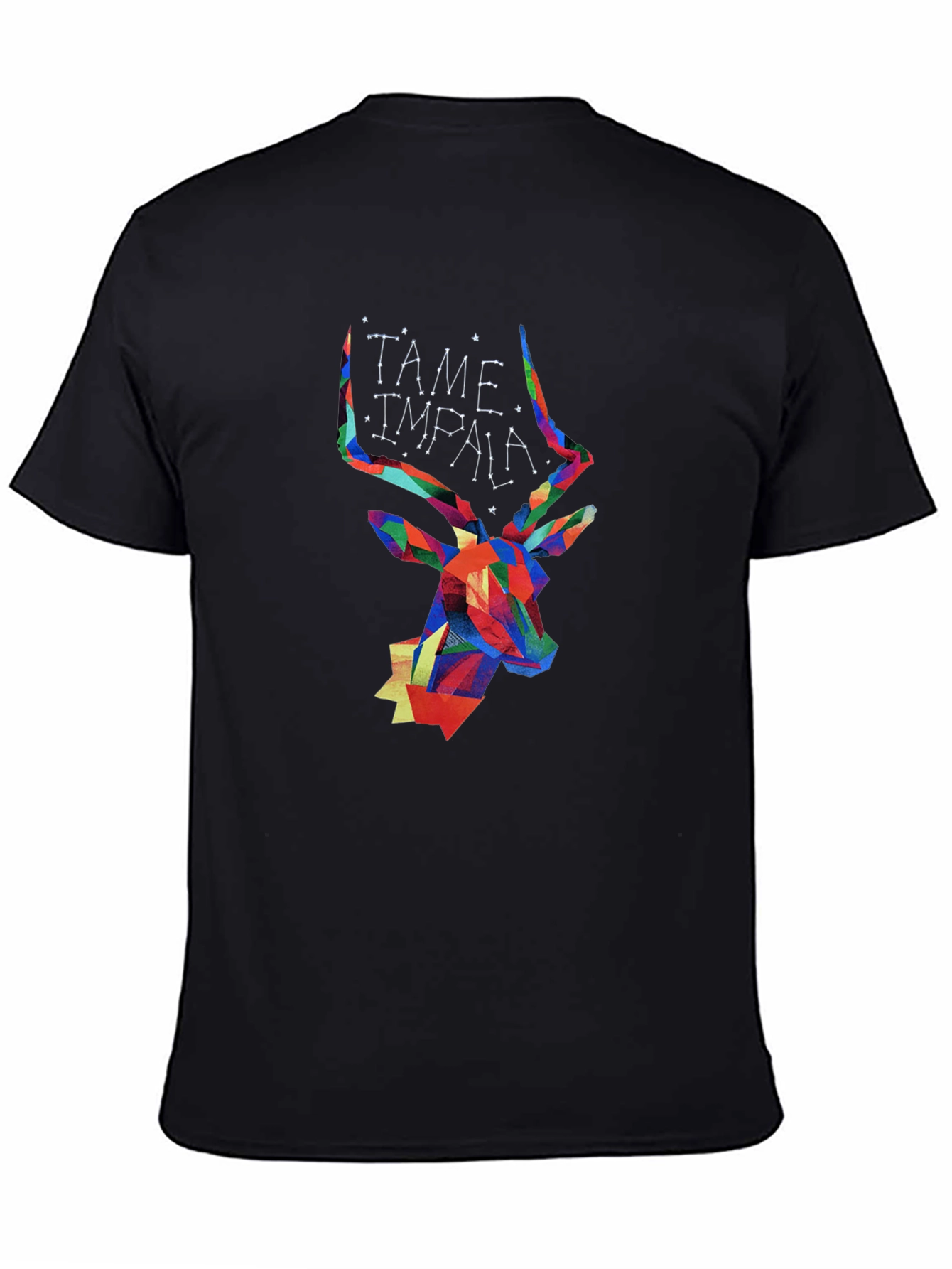 Tame Impala Geometric Deer Head Black T-Shirt