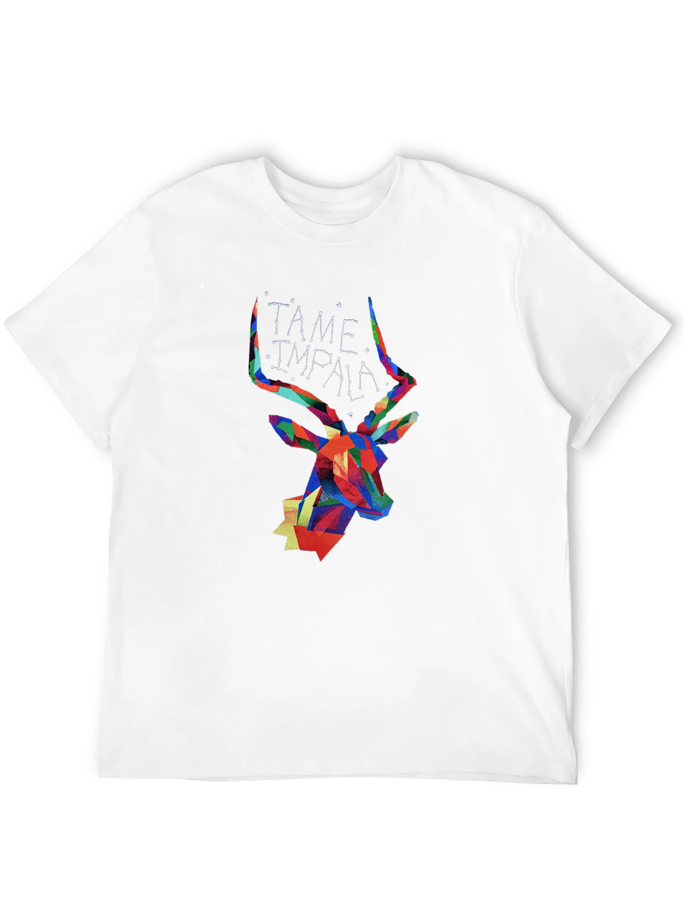 Tame Impala Geometric Deer Head Black T-Shirt