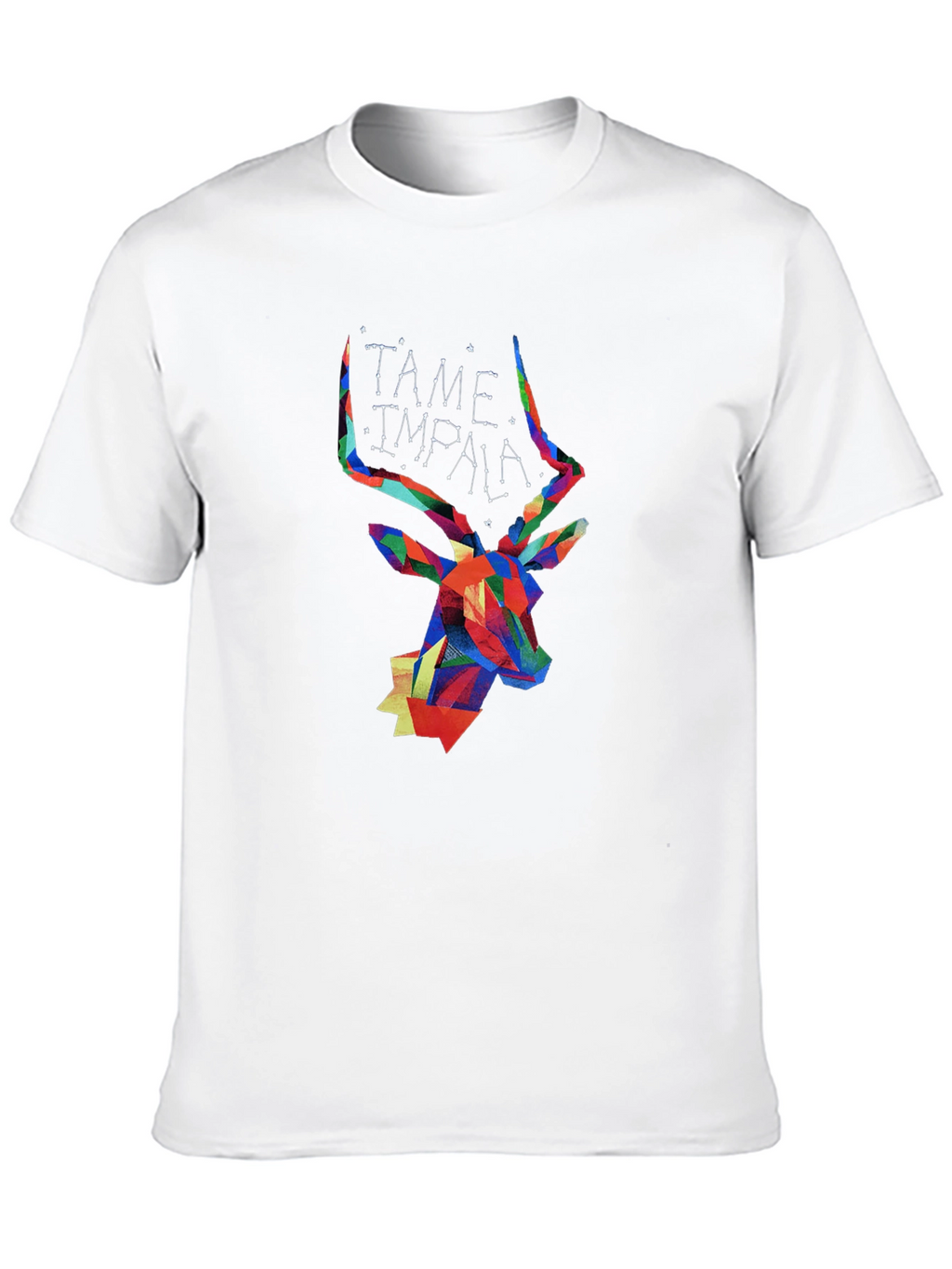 Tame Impala Geometric Deer Head Black T-Shirt