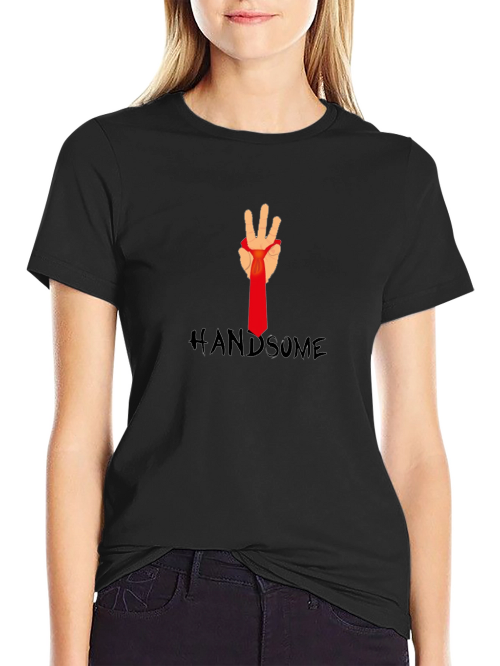 Handsome Hand Tie T-Shirt - Stylish Graphic Tee