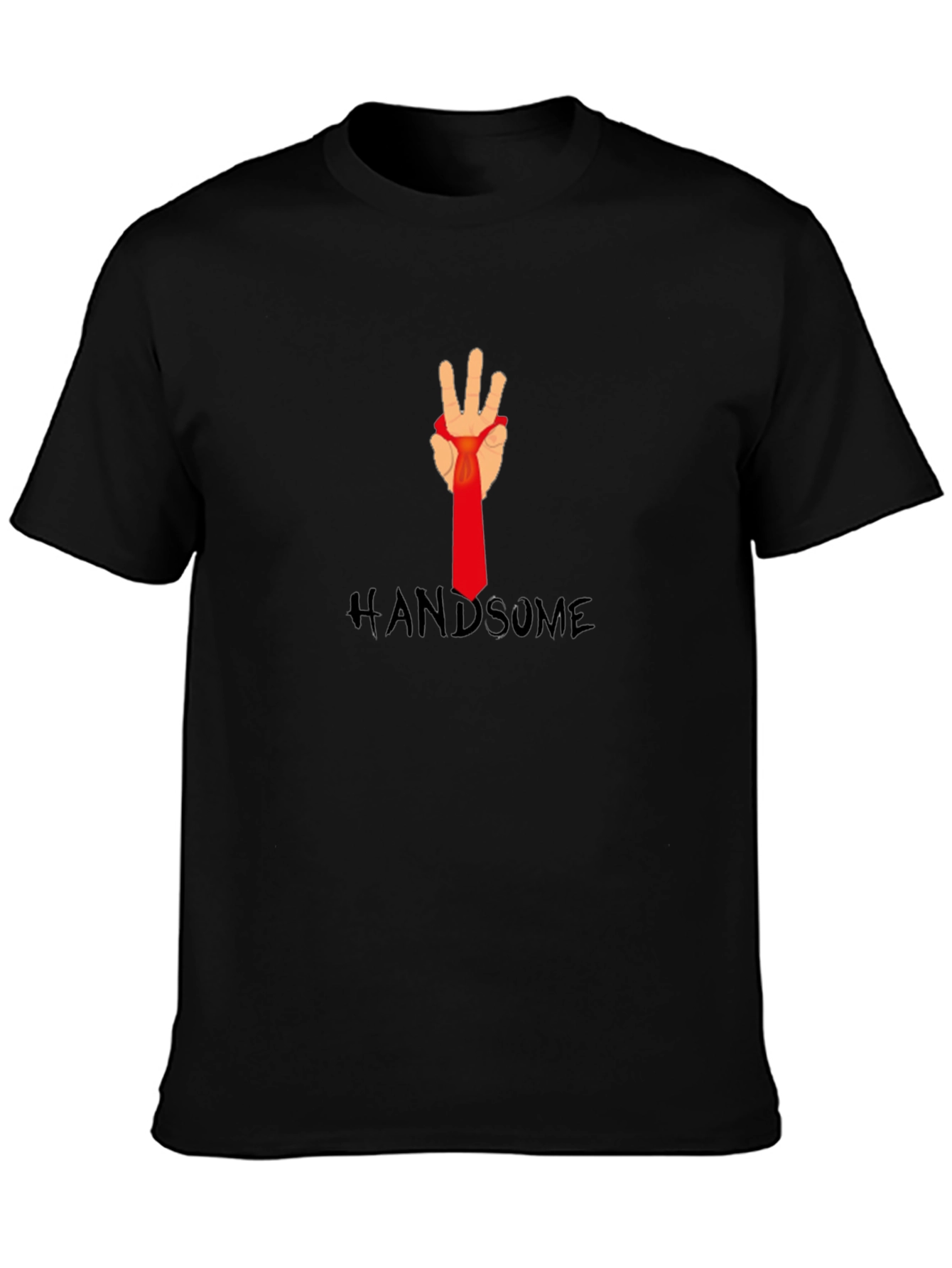 Handsome Hand Tie T-Shirt - Stylish Graphic Tee
