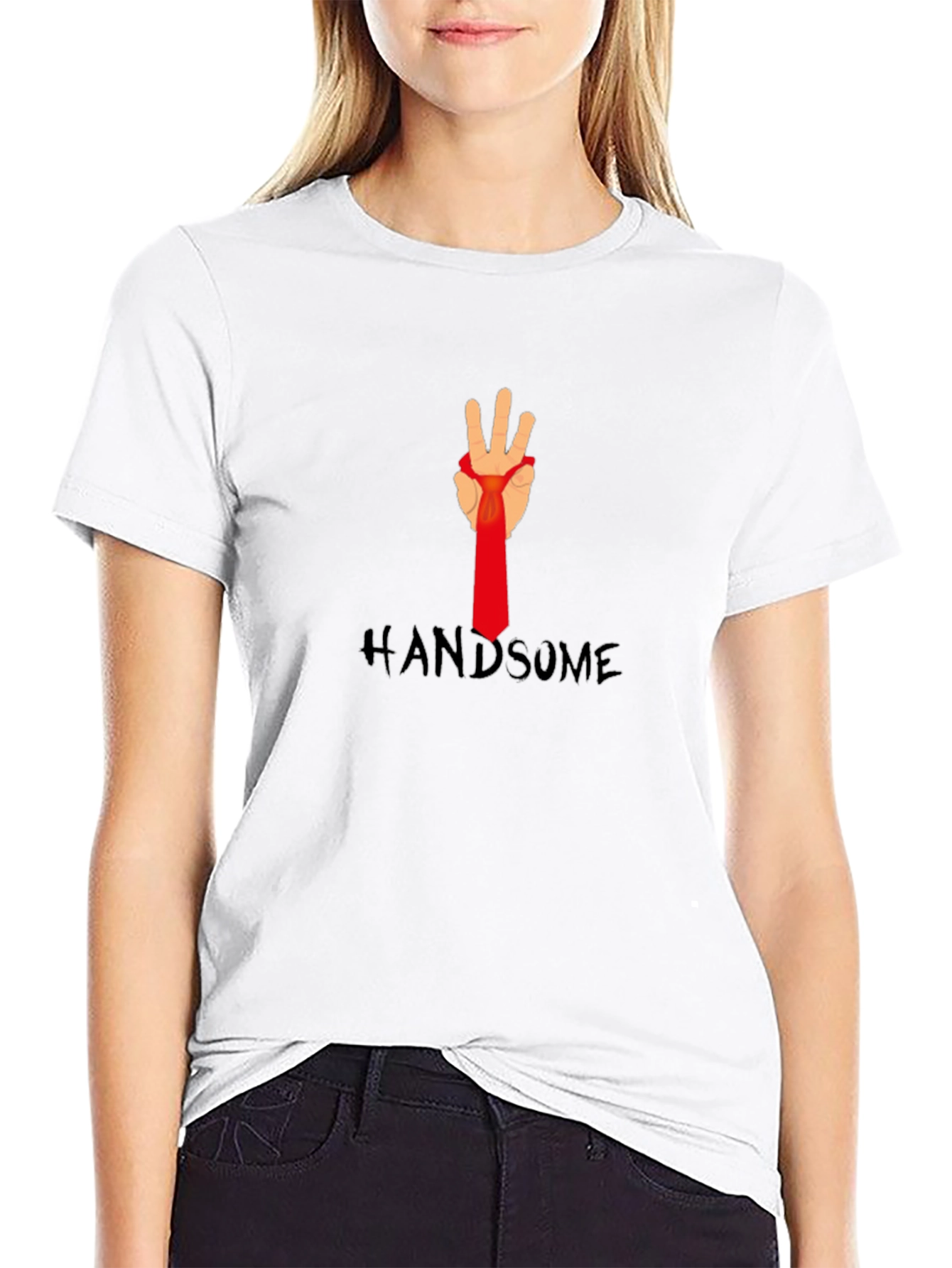 Handsome Hand Tie T-Shirt - Stylish Graphic Tee