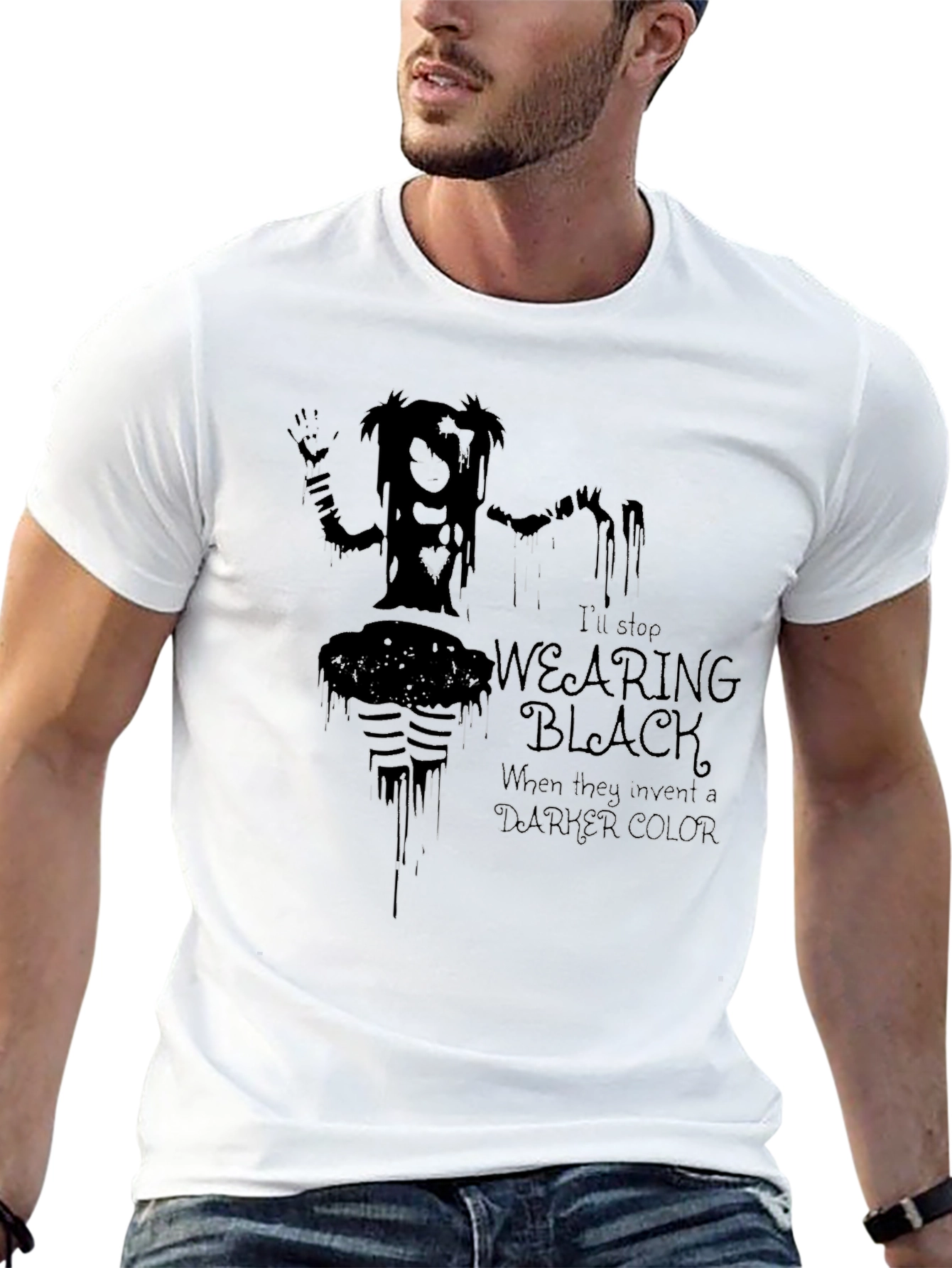 Gothic Humor Tee - Wearing Black When They Invent Darker Color T-Shirt