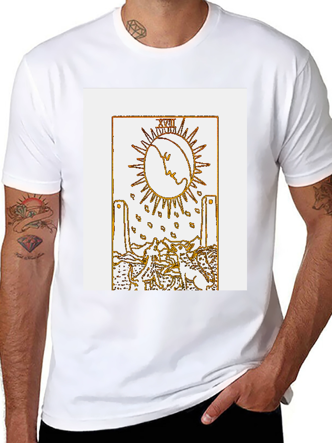 The Moon Tarot Card Graphic T-Shirt