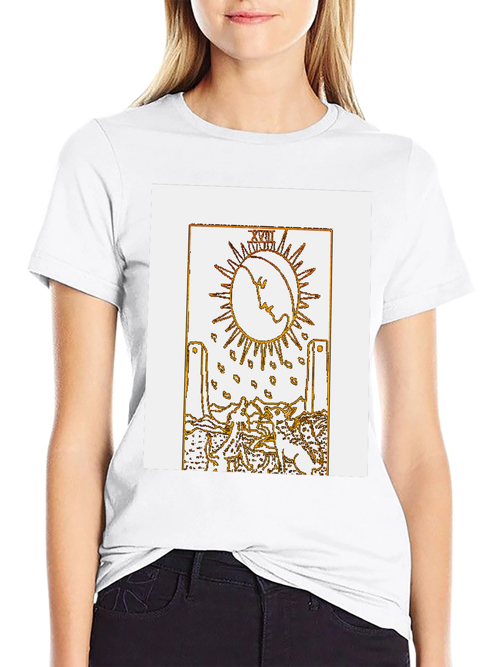 The Moon Tarot Card Graphic T-Shirt
