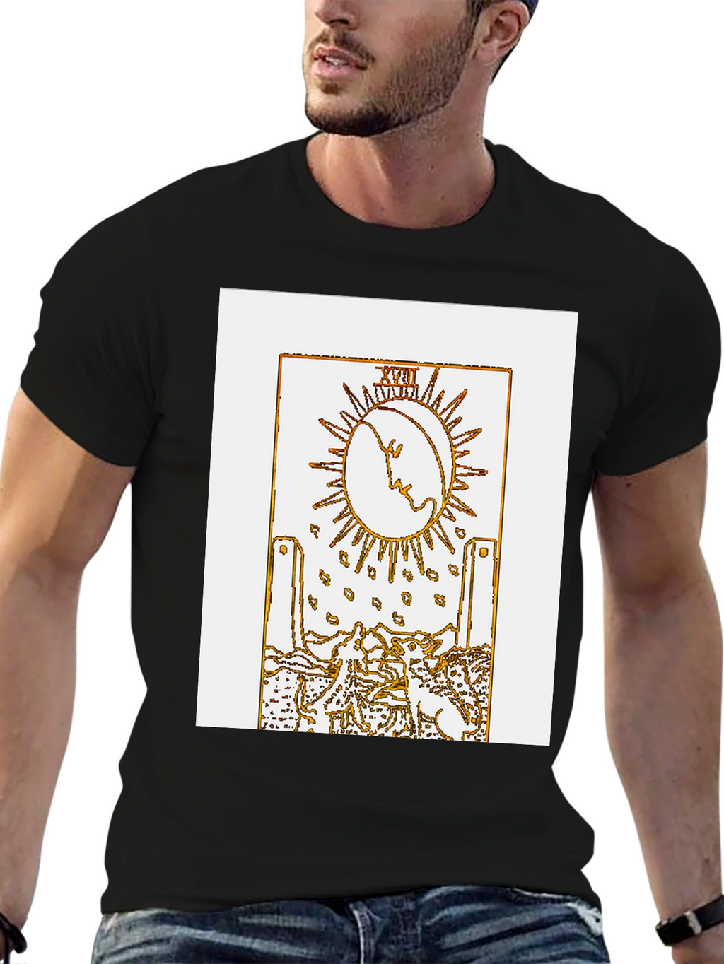The Moon Tarot Card Graphic T-Shirt