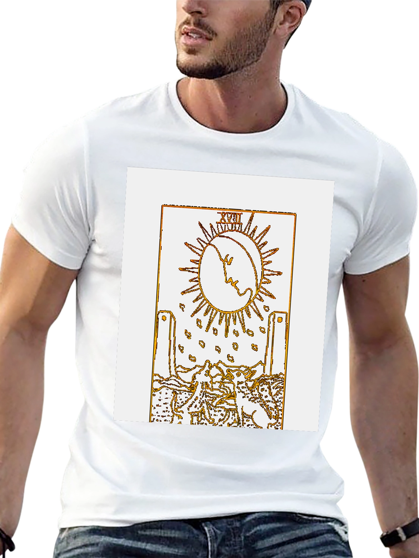 The Moon Tarot Card Graphic T-Shirt