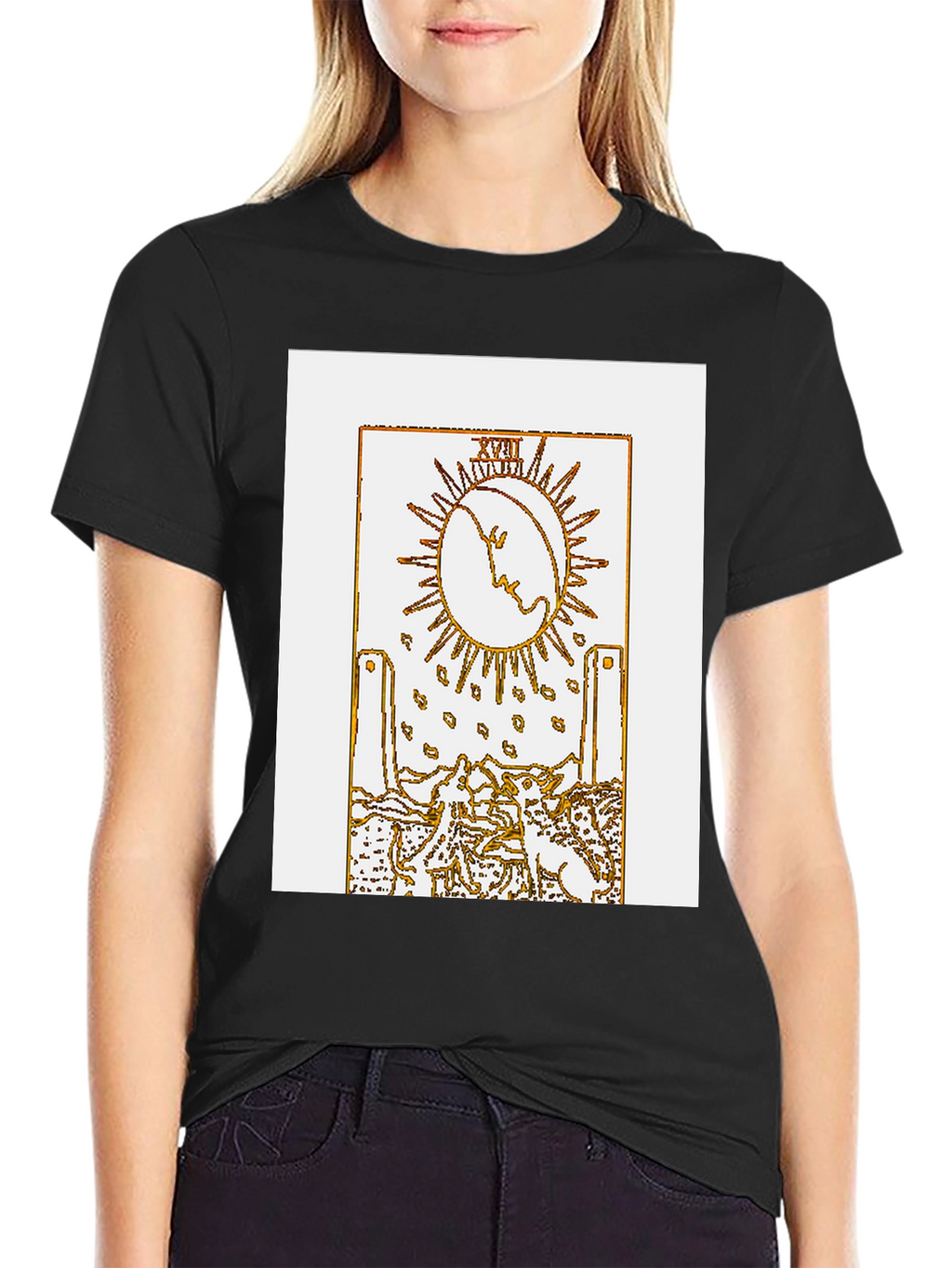 The Moon Tarot Card Graphic T-Shirt