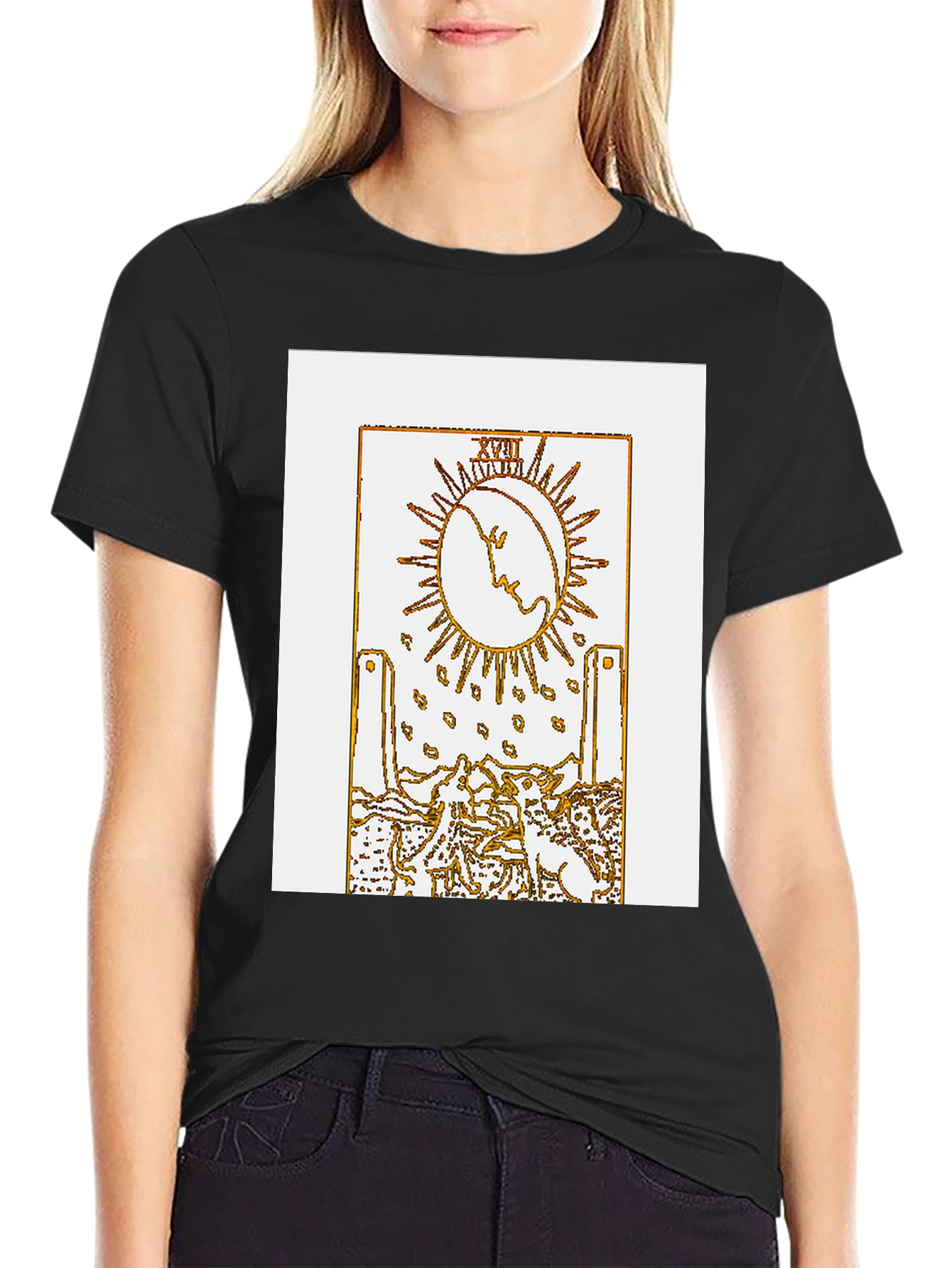 The Moon Tarot Card Graphic T-Shirt