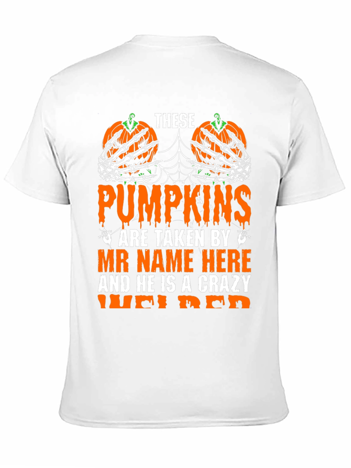Crazy Welder Halloween Pumpkin T-Shirt
