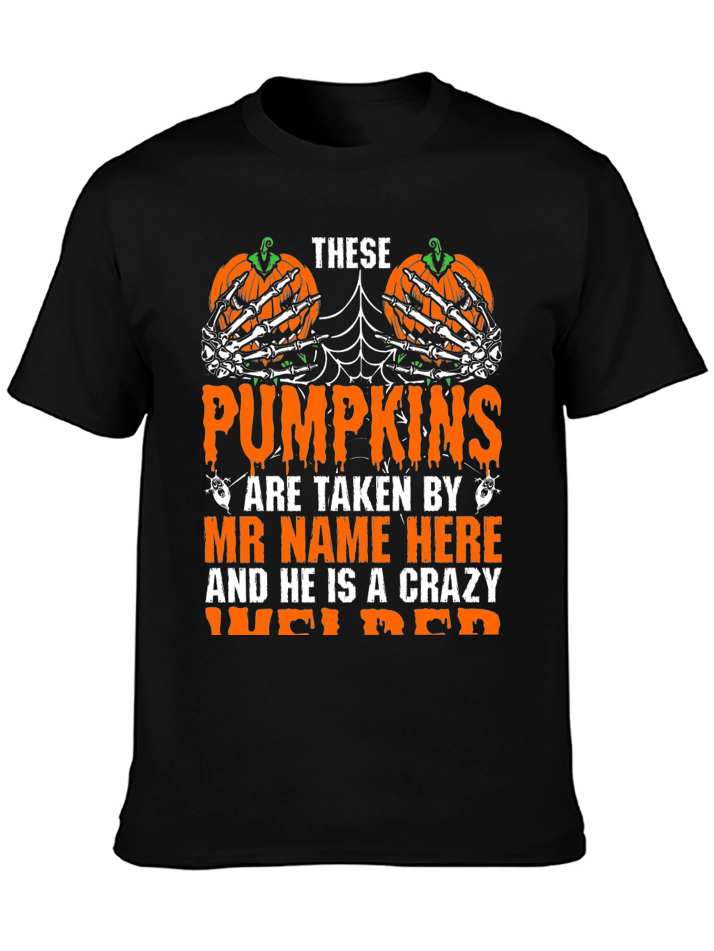 Crazy Welder Halloween Pumpkin T-Shirt