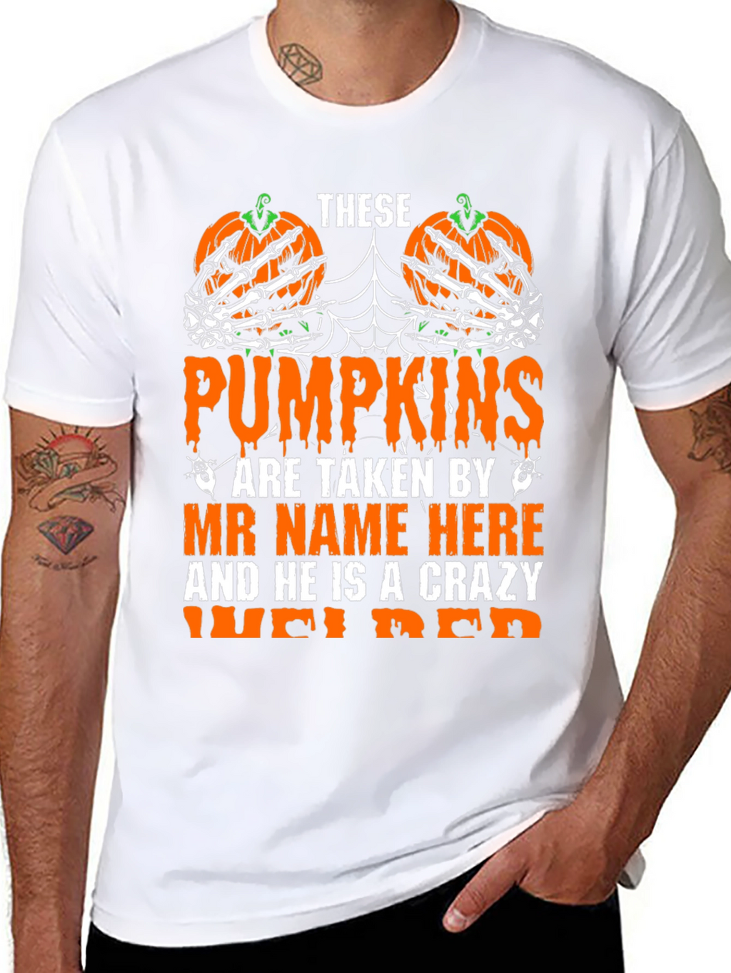Crazy Welder Halloween Pumpkin T-Shirt