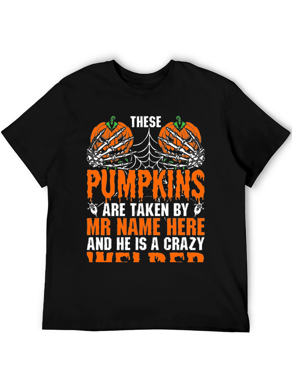 Crazy Welder Halloween Pumpkin T-Shirt