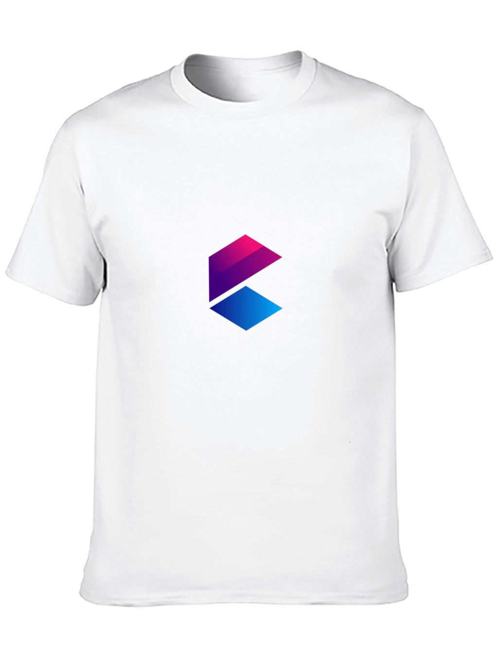Gradient Geometric Logo Black T-Shirt
