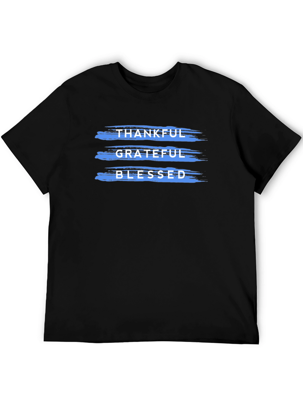 Thankful Grateful Blessed T-Shirt Black