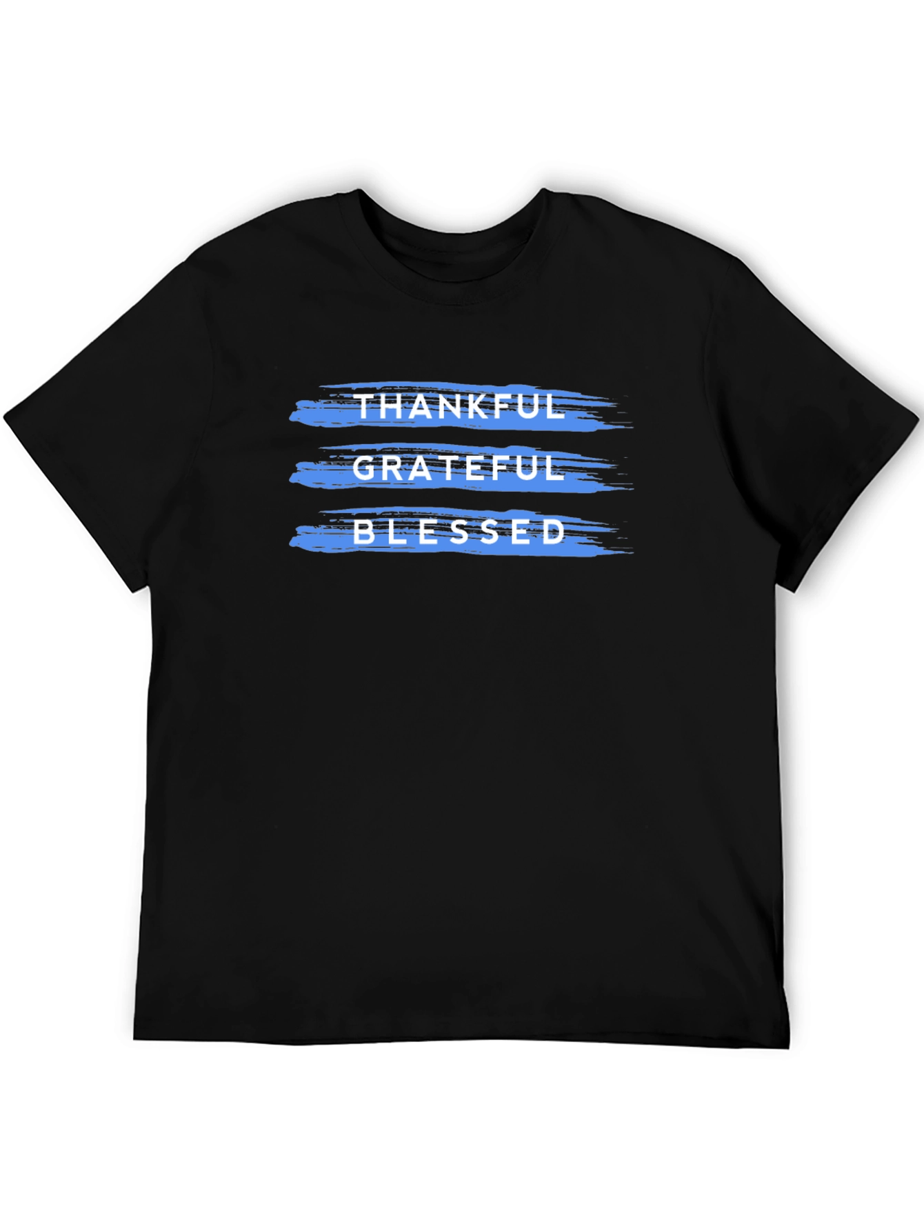 Thankful Grateful Blessed T-Shirt Black