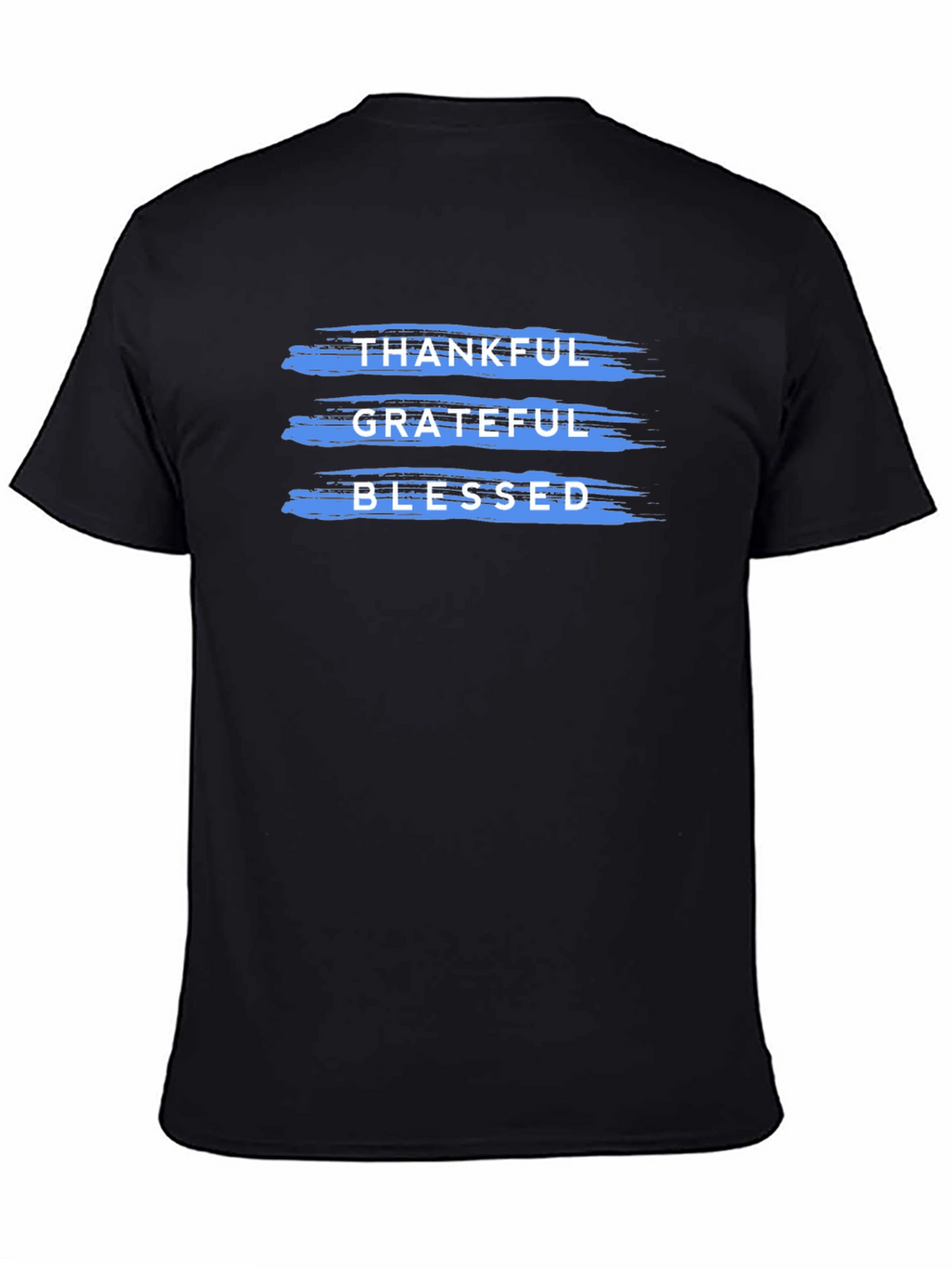 Thankful Grateful Blessed T-Shirt Black