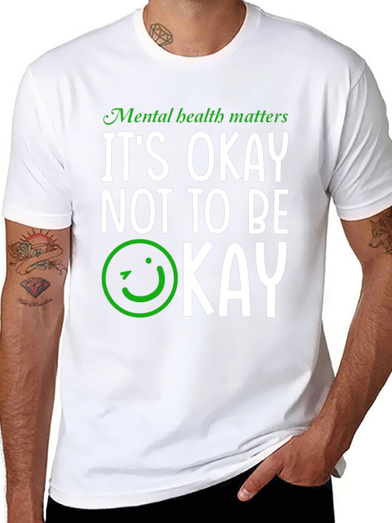 Mental Health Awareness T-Shirt - Its Okay Not to Be Okay