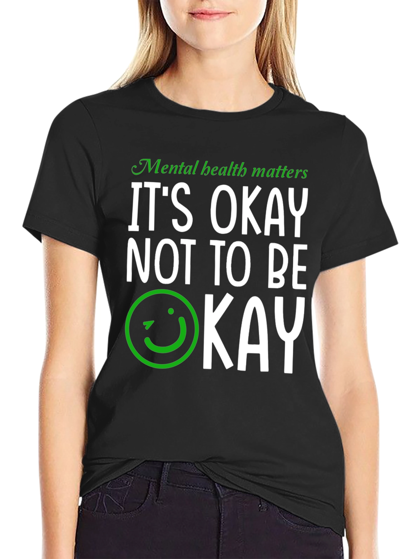 Mental Health Awareness T-Shirt - Its Okay Not to Be Okay