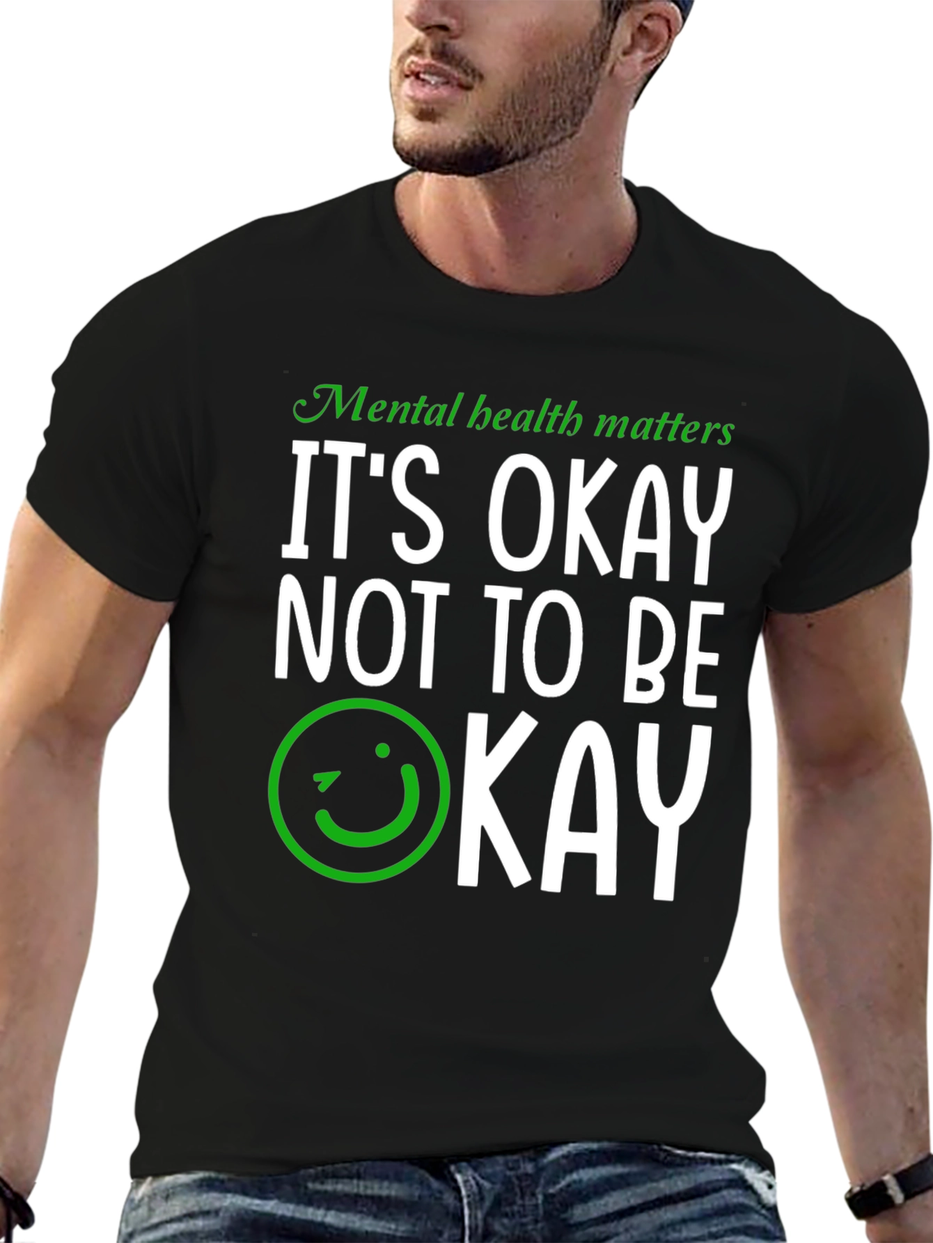Mental Health Awareness T-Shirt - Its Okay Not to Be Okay