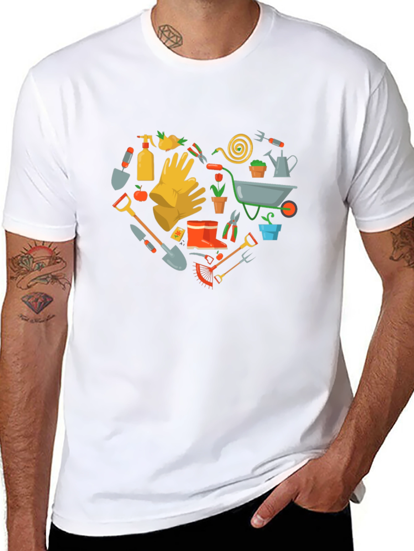 Gardening Heart T-Shirt Love Gardening Tee