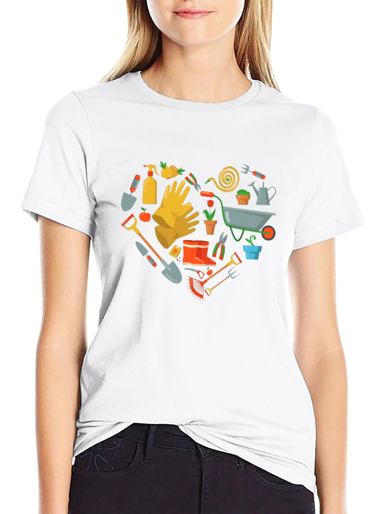 Gardening Heart T-Shirt Love Gardening Tee