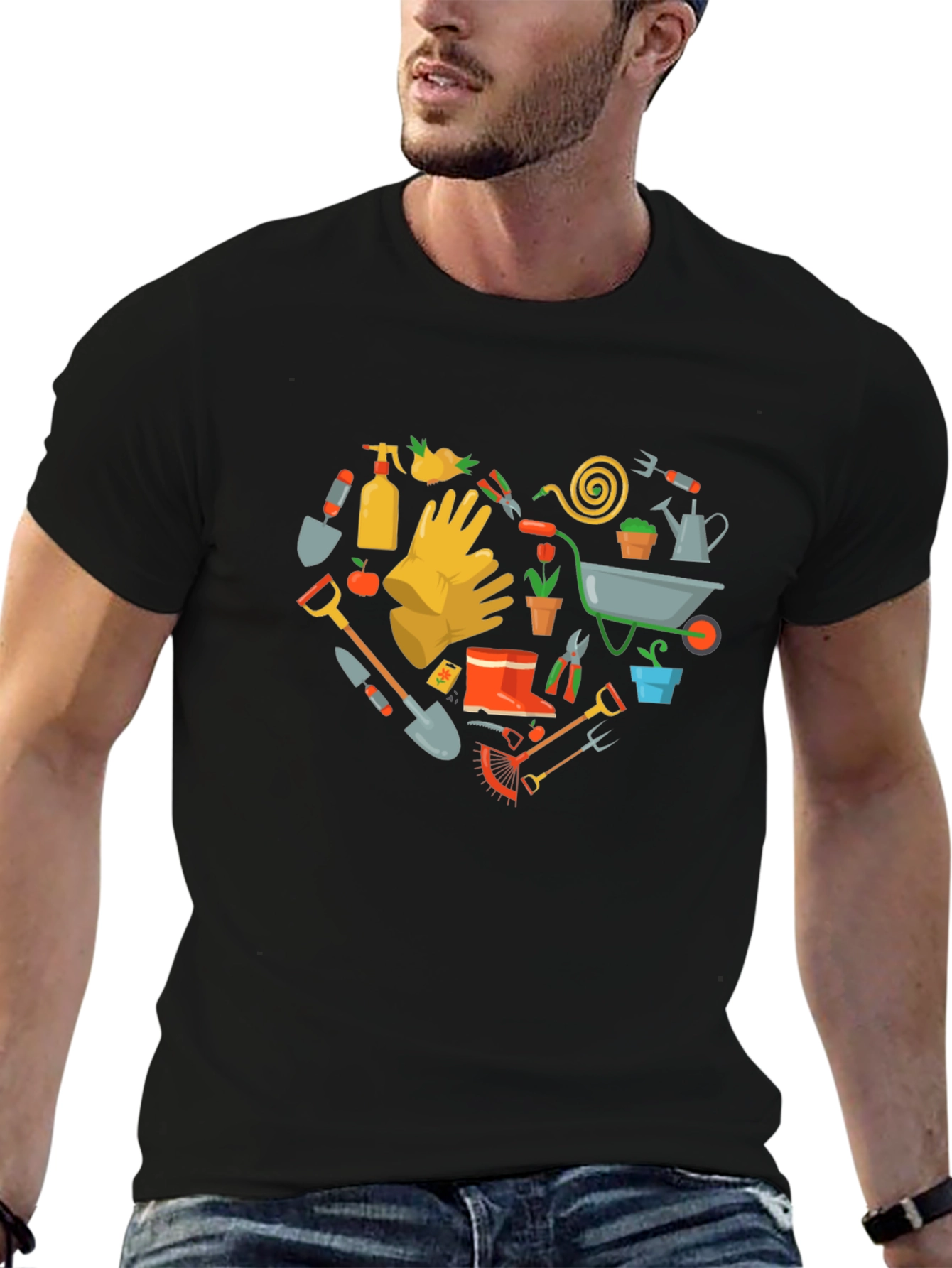 Gardening Heart T-Shirt Love Gardening Tee