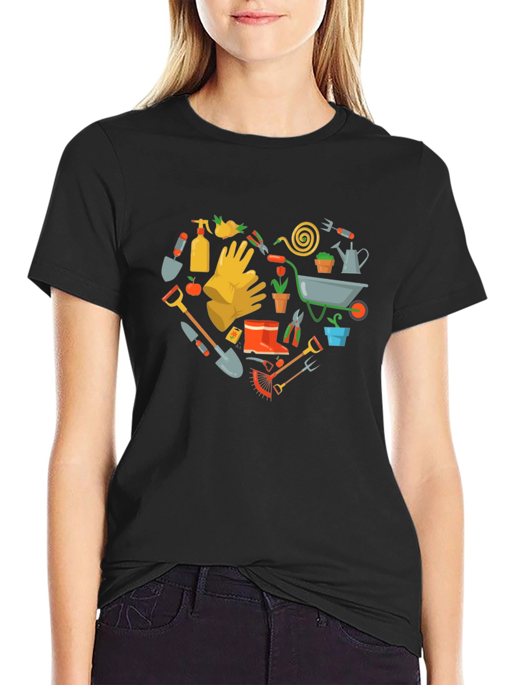 Gardening Heart T-Shirt Love Gardening Tee