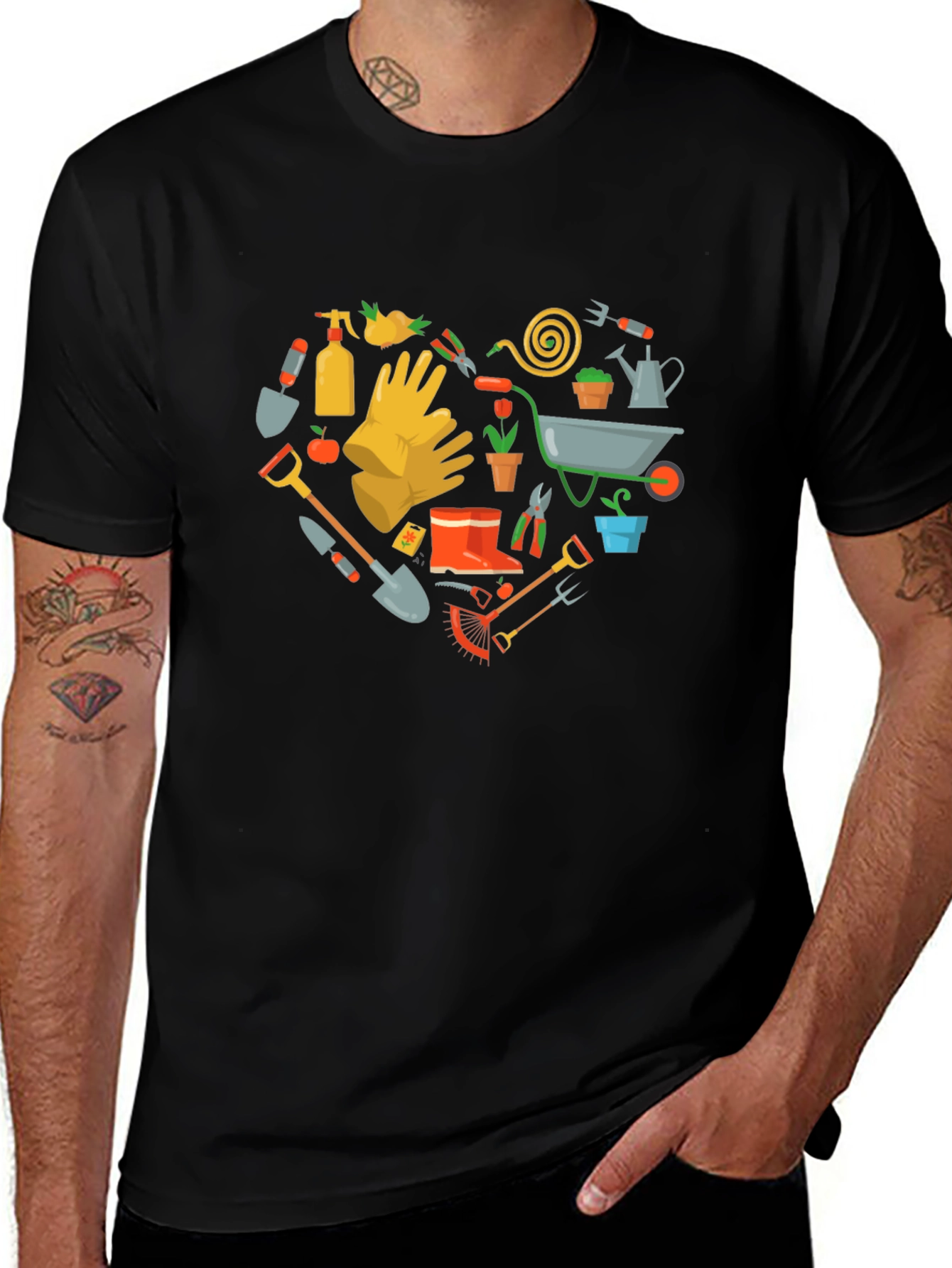 Gardening Heart T-Shirt Love Gardening Tee