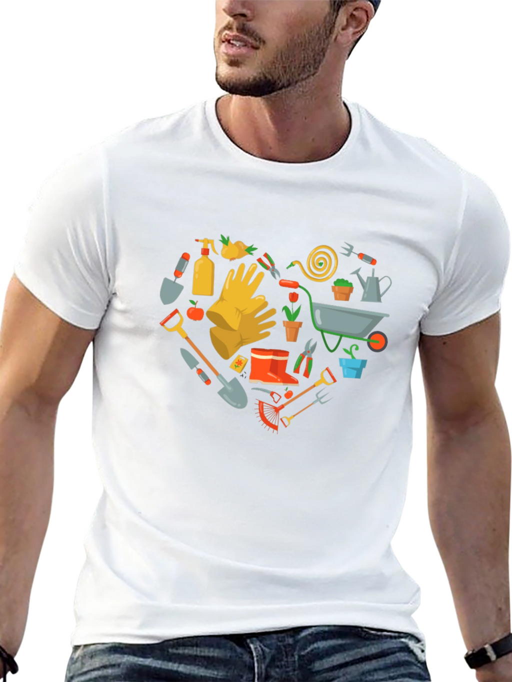 Gardening Heart T-Shirt Love Gardening Tee