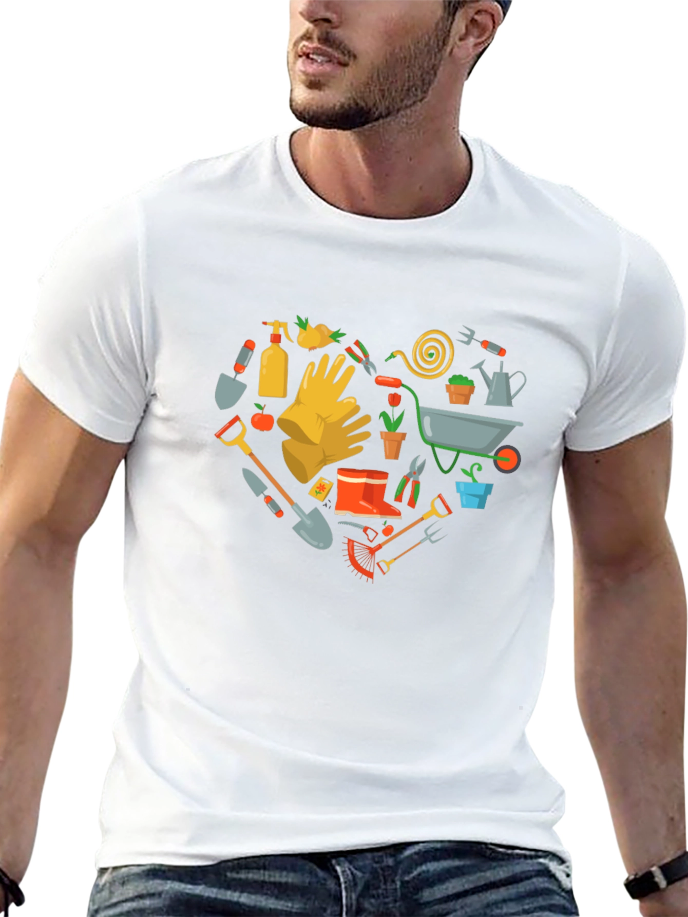 Gardening Heart T-Shirt Love Gardening Tee