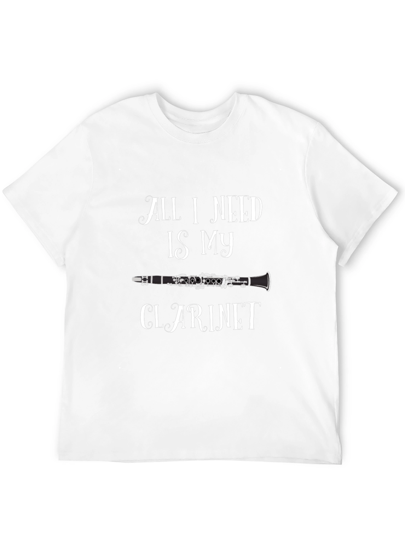 All I Need Is My Clarinet Graphic Tee - Black